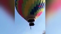 Sıcak hava balonunda ölüm kalım anları kamerada!
