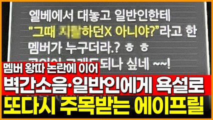 멤버 왕따에 이어 '벽간소음·일반인에게 욕설'로 또다시 주목받는 에이프릴