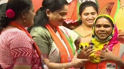 Women's Day 2021: GHMC Women Sanitary workers Felicitated by BJP Mahila morcha