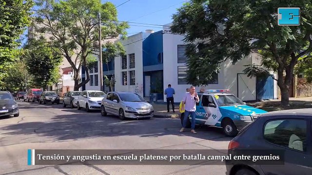 Tensión y angustia en escuela platense por batalla campal entre gremios