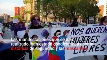 El 8 de marzo en España, el Día de la Mujer, ha estado marcado por la pandemia, las restricciones sanitarias y algunas actitudes antifeministas.