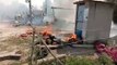 निंबिया पुरवा में लगी भयानक आग, कई घर हुए जलकर राख