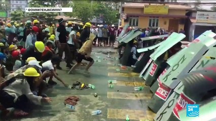 Download Video: Sporadic protests in Myanmar after hundreds escape overnight security siege