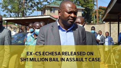 Ex-CS Echesa released on Sh1 million bail in assault case