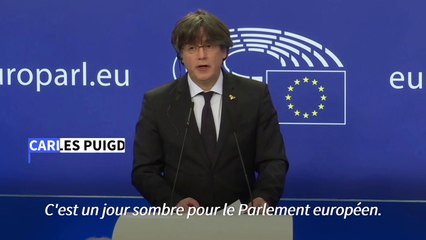 Levée de son immunité : Puigdemont parle d'"un jour sombre pour le Parlement européen"
