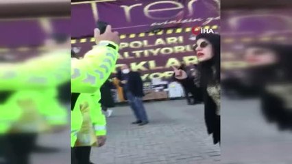 "Açık havada bana kimse maske taktıramaz" dedi, ne maskeyi taktı ne de polisi
