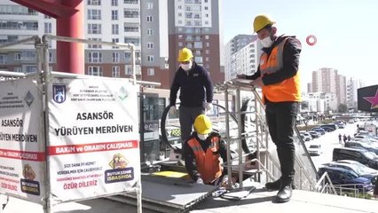- Başkent'teki asansör ve yürüyen merdivenlere bakım işlemi