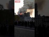 Espectacular incendi a la catedral de Notre Dame de París