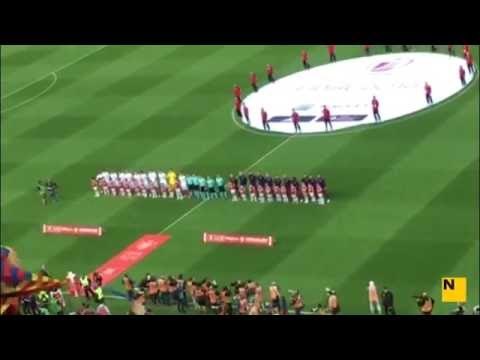 Himne espanyol amb crits d'independència