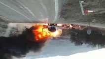 - Elazığ'da otomobil alev alev yandı, patlama sesleri korkuttu