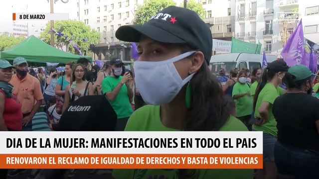 Dia de la mujer, manifestaciones en todo el país