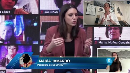 MARÍA JAMARDO: IRENE MONTERO “MINISTRA EN RAZÓN DE SU MEDRO CONYUGAL” “CARNÉS DE BUENA FEMINISTA”