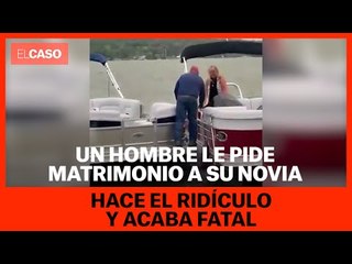 Un hombre le pide matrimonio a su novia, hace el ridículo y acaba fatal