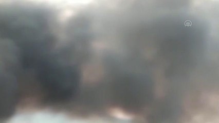 Seyir halindeki LPG'li otomobil yandı