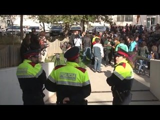 Concentració a Berga per la detenció de Montse Venturós