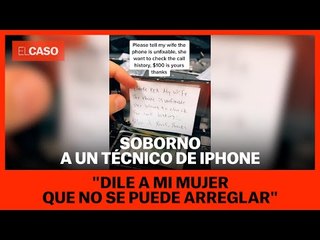 Soborno a un técnico: "Dile a mi mujer que no se puede arreglar"