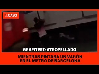 Atropellado un grafitero mientras pintaba en un vagón del metro de Barcelona