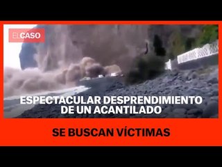 Espectacular desprendimiento de un acantilado: se buscan víctimas mortales
