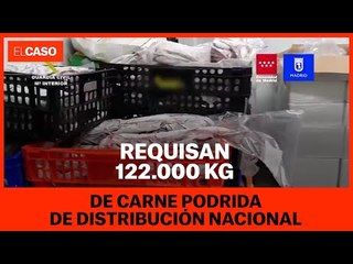 Requisan 122.000 kg de carne podrida de distribución nacional