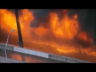 Un incendi provoca l'esfondrament d'una autopista a Atlanta