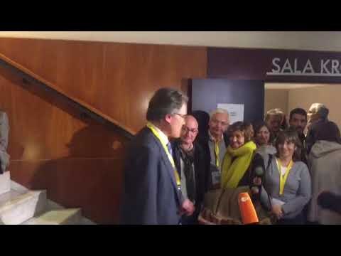 Artur Mas arriba a la seu electoral de Junts per Catalunya