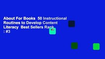 About For Books  50 Instructional Routines to Develop Content Literacy  Best Sellers Rank : #3