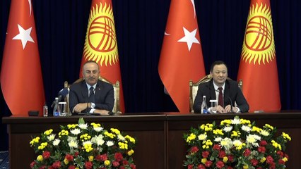 BİŞKEK -Çavuşoğlu-Kazakbayev ortak basın toplantısı