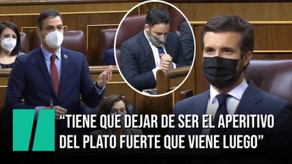 Sánchez dice que Casado es el "aperitivo" del plato fuerte "que viene luego"