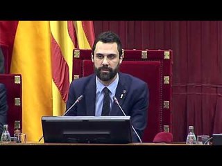 Roger Torrent anuncia que suspèn el ple