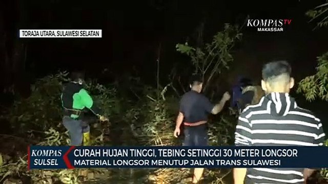Curah Hujan Tinggi, Tebing Setinggi 30 Meter Longsor Di Toraja Utara