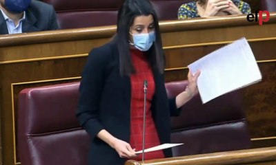 Arrimadas: "Ha pasado un año desde el estallido de la pandemia y ustedes no terminan con la incertidumbre. España necesita ya un plan de ayudas directas"_