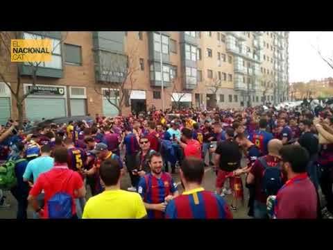 L'afició blaugrana segueix de festa a Madrid abans de la Final de la Copa del Rei