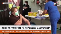 Chile es el país que más rápido vacuna en el mundo