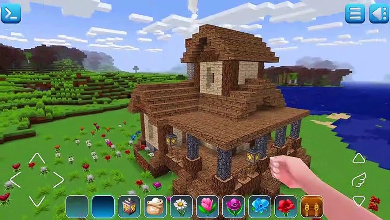 Free Minecraft tutorial: How to build hunter's house? || RealmCraft Game f2p #minecraftstylegame