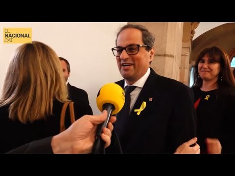 Iu-tuber amb l'entrada del futur President, Quim Torra