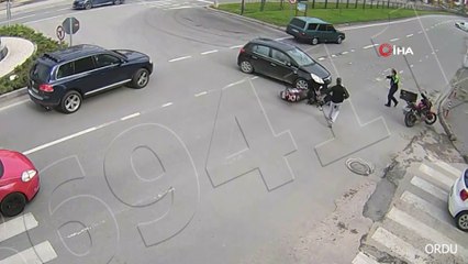 Ordu’daki trafik kazaları kameralarda