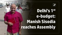 Delhi’s 1st e-budget: Manish Sisodia reaches Assembly
