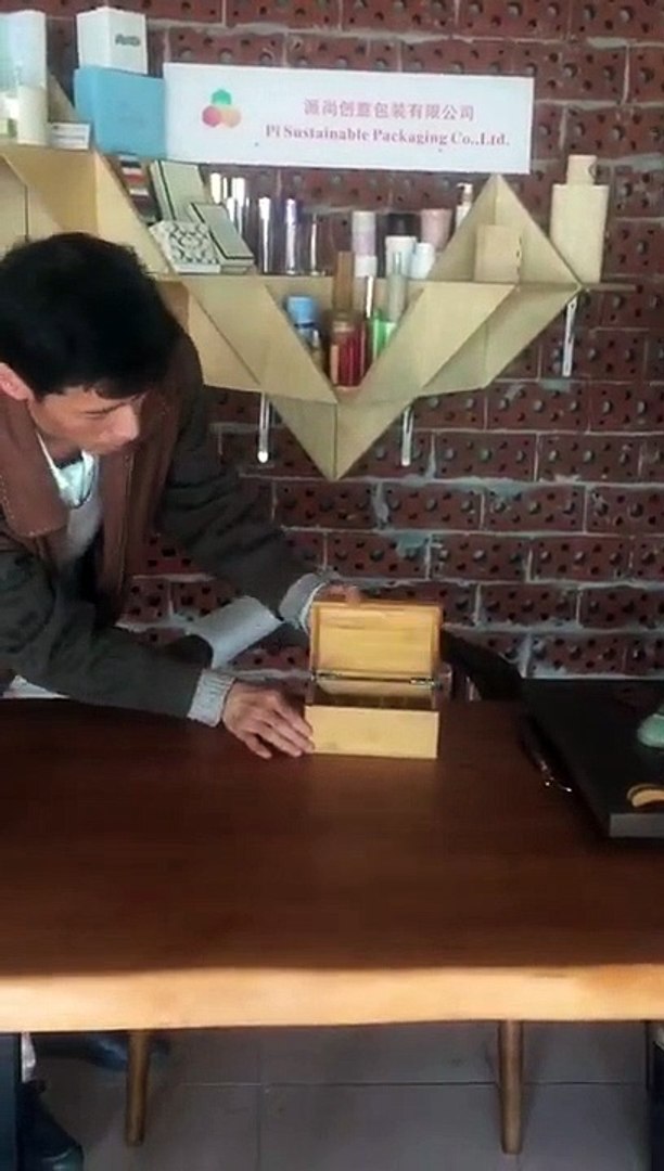 ⁣Bamboo box Pi sustainable packaging company