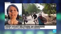 Coup d'État militaire en Birmanie : Raid de la junte contre des cheminots grévistes