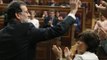 Rajoy vuelve a la moción de censura, y el PP le aplaude durante 1 min.