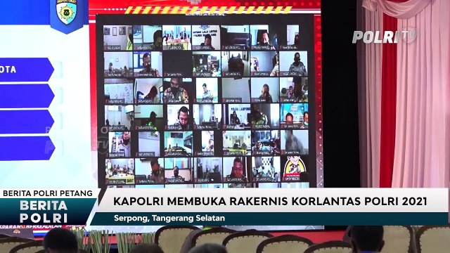 Kapolri Membuka Rakernis Korlantas Polri 2021