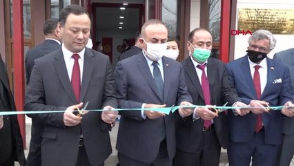 Bakan Çavuşoğlu, KTMÜ'de Kovid-19 testlerinin de yapılacağı Laboratuvar ve Sağlık Ocağı açılışına katıldı