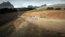 FPV Race Drone Chasing Rally Cars