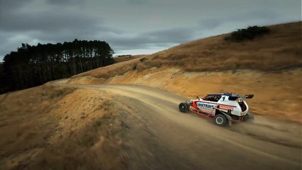 Rally Car Chased by FPV Race Drone