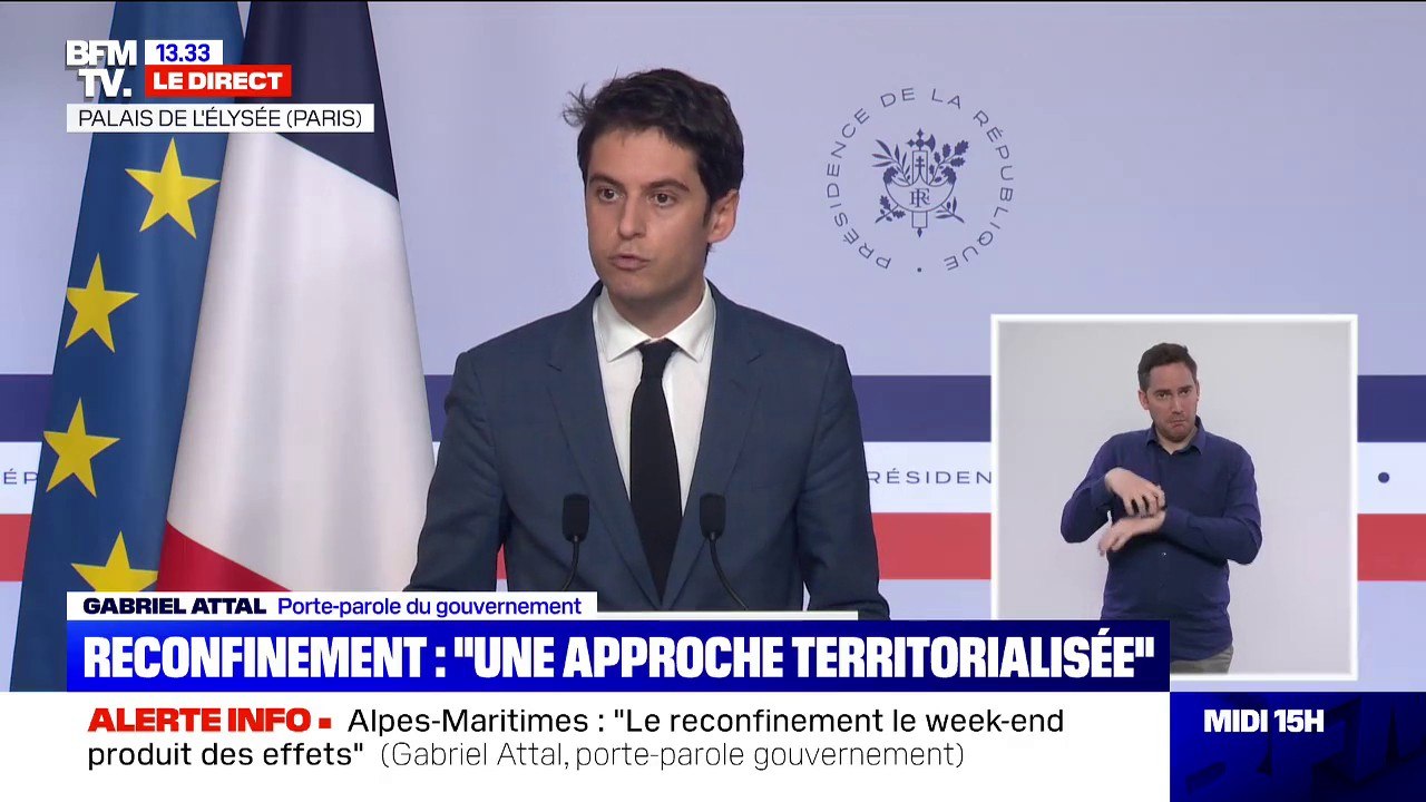 Gabriel Attal annonce que le confinement le week-end dans les Alpes-Maritimes est prolongé
