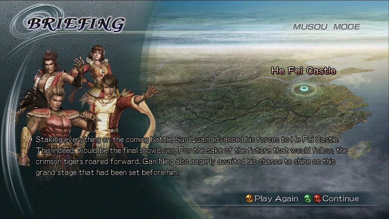 Dynasty Warriors 6 Gan Ning Ep. 6 Chapter 6 - Battle Of He Fei Castle (Eng. Ver)