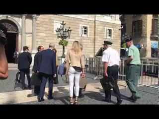 El ministro del Interior Grande Marlaska llega al Palau de la Generalitat