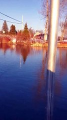 Snowmobile Skis Across Water With Ease