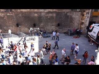 Ciutadans no omple la plaça del Rei en la Diada