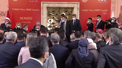 Download Video: TBMM - Cumhurbaşkanı Erdoğan, '100. Yılında İstiklal Marşı Sergisi'ni gezdi